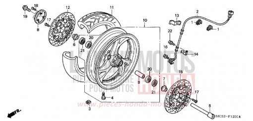 ROUE AVANT ST13002 de 2002